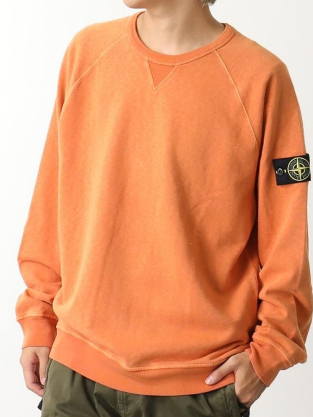 Stone Island Detachable Compass Logo Patch Crewneck Sweatshirt L